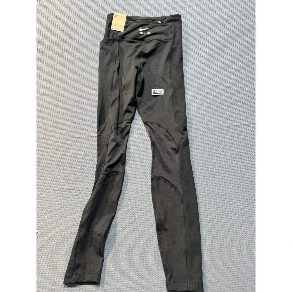 Nike Air Fast Leggings Womens Xs Black 7/8 Tight Fit Mid Rise